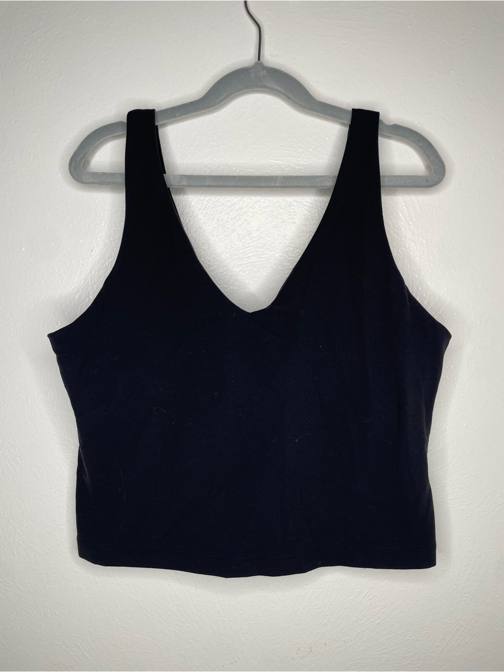 Athleta Black V-Neck Cropped Tank Top